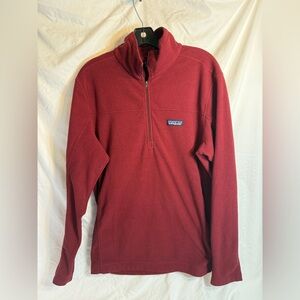 Patagonia Red Half-Zip Fleece Pullover